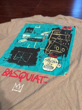 Basquiat Tan Graphic Short-Sleeve T-Shirt